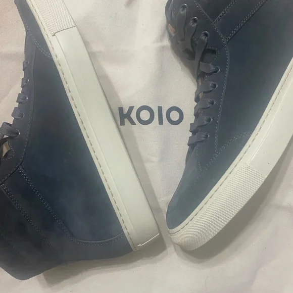 Kolo Italy Gray Suede Lace Up High Top Shoes Mens Size US 9 EUR 42 - Picture 12 of 14